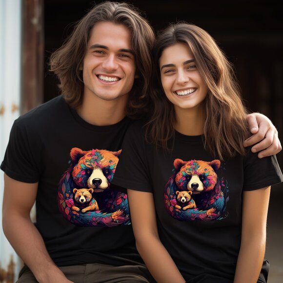 NWT Mother & Cub Bear Graphic Unisex T-Shirt – Gift or Family Matching Tee - Picture 4 of 10